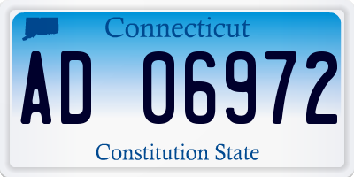CT license plate AD06972