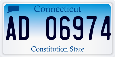 CT license plate AD06974