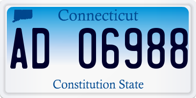 CT license plate AD06988