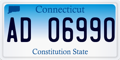 CT license plate AD06990