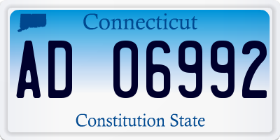 CT license plate AD06992