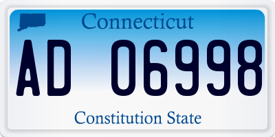 CT license plate AD06998