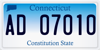 CT license plate AD07010