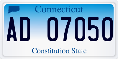 CT license plate AD07050
