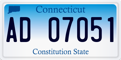 CT license plate AD07051