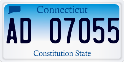 CT license plate AD07055