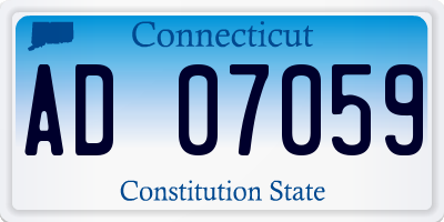 CT license plate AD07059