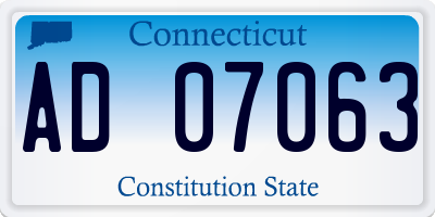 CT license plate AD07063