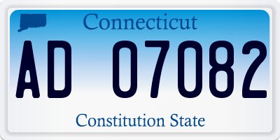 CT license plate AD07082