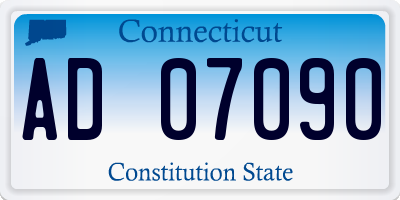 CT license plate AD07090