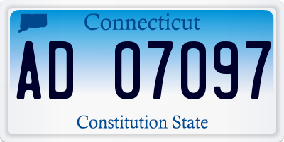 CT license plate AD07097