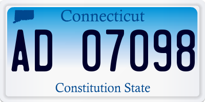 CT license plate AD07098