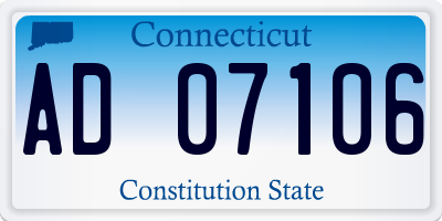 CT license plate AD07106