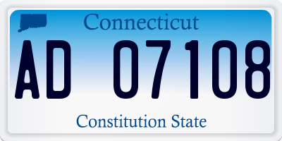 CT license plate AD07108