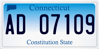 CT license plate AD07109