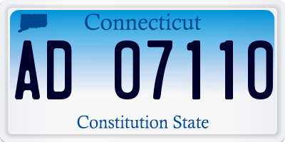 CT license plate AD07110