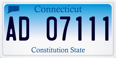 CT license plate AD07111