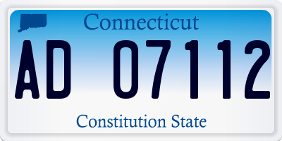 CT license plate AD07112