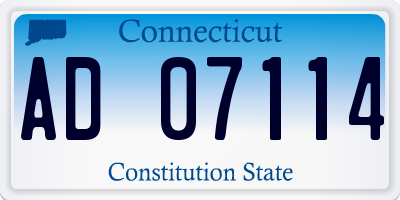 CT license plate AD07114