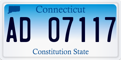 CT license plate AD07117