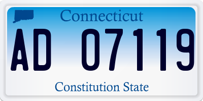 CT license plate AD07119