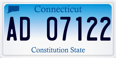 CT license plate AD07122