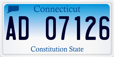 CT license plate AD07126