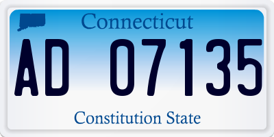 CT license plate AD07135