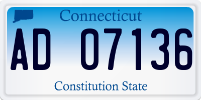 CT license plate AD07136
