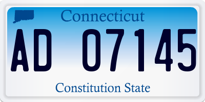CT license plate AD07145