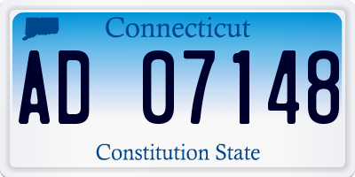 CT license plate AD07148