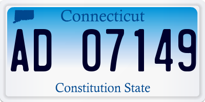 CT license plate AD07149