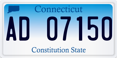 CT license plate AD07150