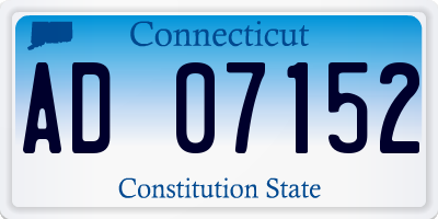 CT license plate AD07152