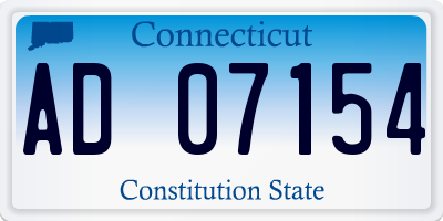 CT license plate AD07154