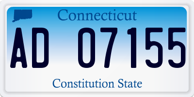 CT license plate AD07155