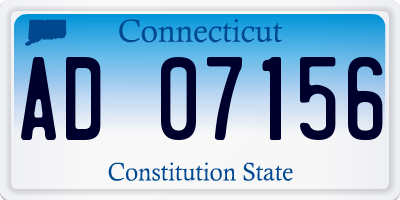 CT license plate AD07156