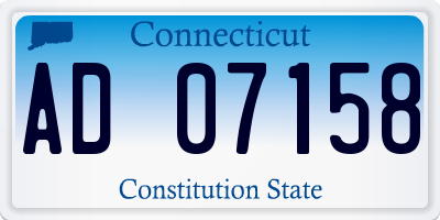 CT license plate AD07158