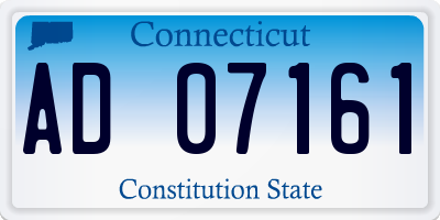 CT license plate AD07161