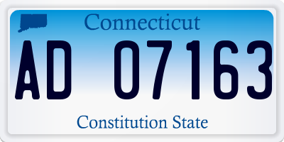 CT license plate AD07163
