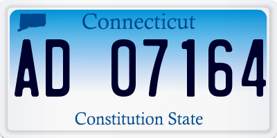 CT license plate AD07164