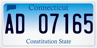 CT license plate AD07165