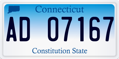 CT license plate AD07167