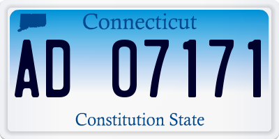 CT license plate AD07171