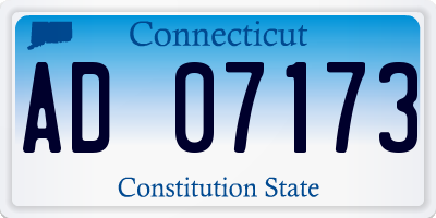 CT license plate AD07173