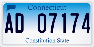 CT license plate AD07174
