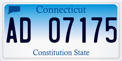 CT license plate AD07175