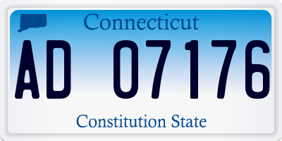 CT license plate AD07176