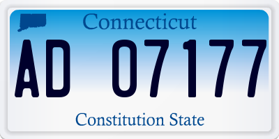 CT license plate AD07177
