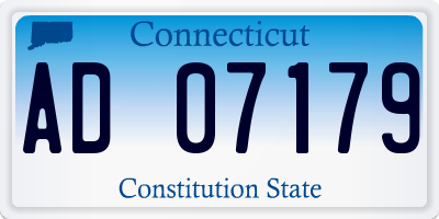 CT license plate AD07179